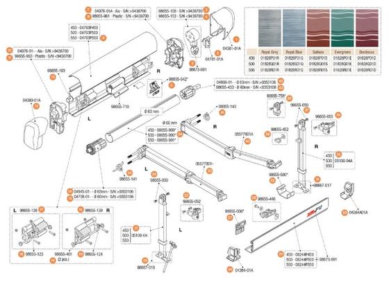 F45 iL 450-550 kazettás naptető alkatrész és tartozék