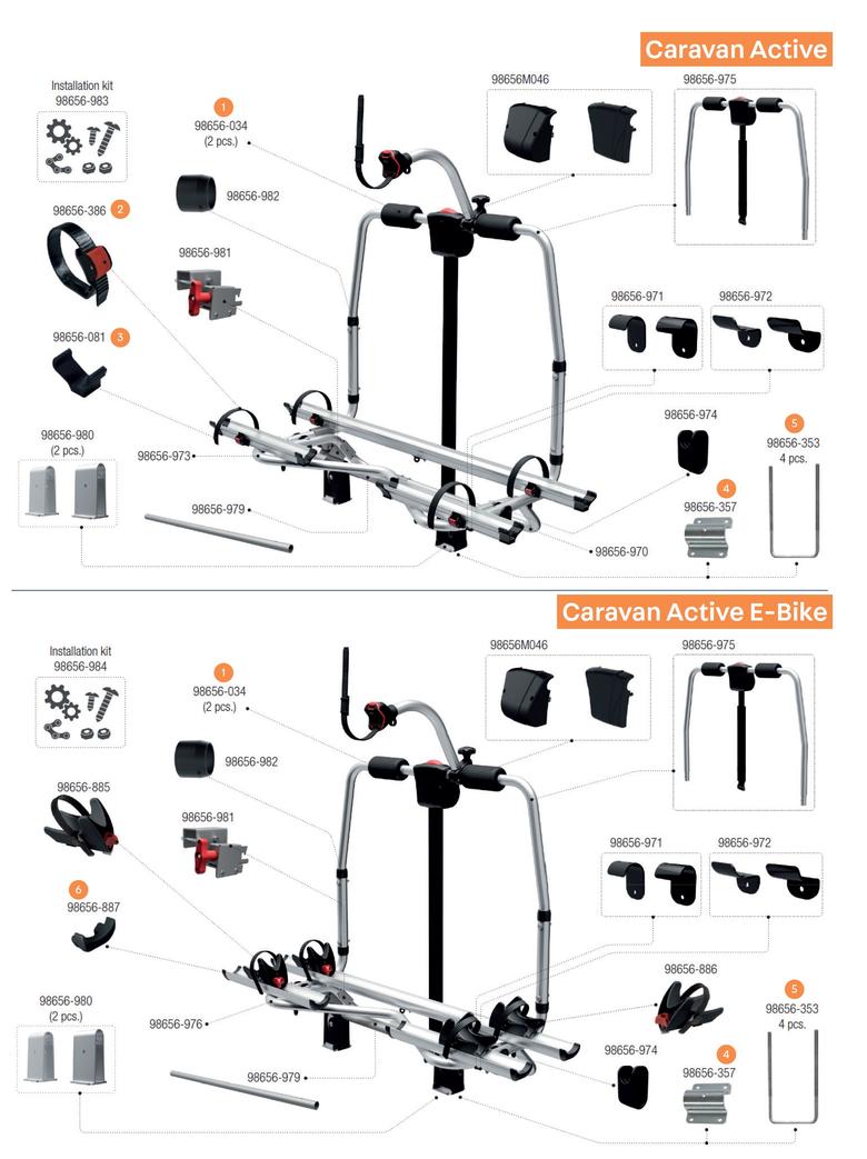 Carry Bike Caravan Active / Caravan Active E-Bike alkatrészek