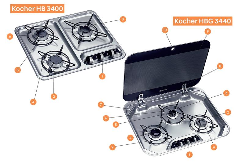 DOMETIC Tűzhely HB 3400 alkatrészek
