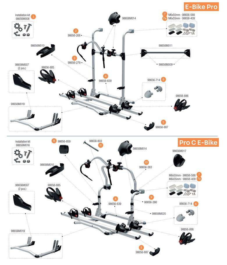 Carry Bike E-Bike Pro / Pro C E-Bike alkatrészek 