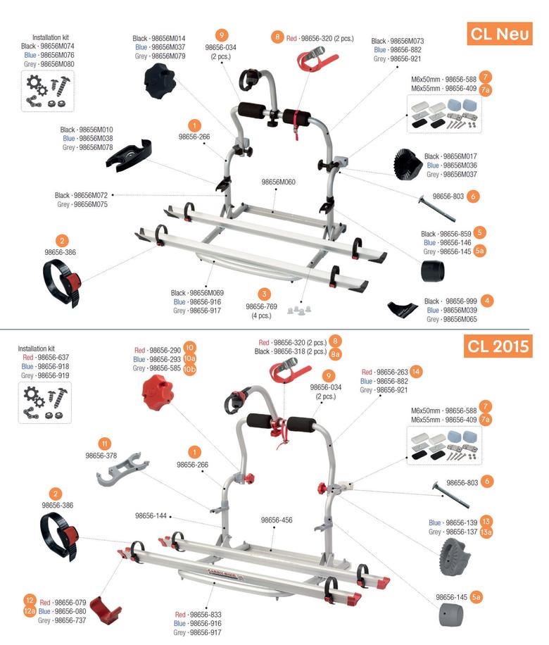 Carry Bike CL új / CL Version 2015 alkatrészek